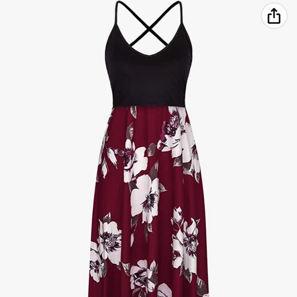 BAIKEA Women's Breastfeeding Floral Sundress Maternity Nursing Dress - Small